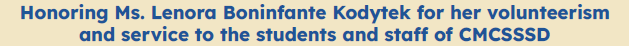 Honoring Ms. Lenora Boninfante Kodytek